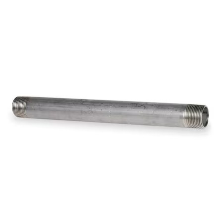 3/8" Mnpt X 10" Tbe Stainless Steel Pipe Nipple Sch 40, Thread Type: Npt,