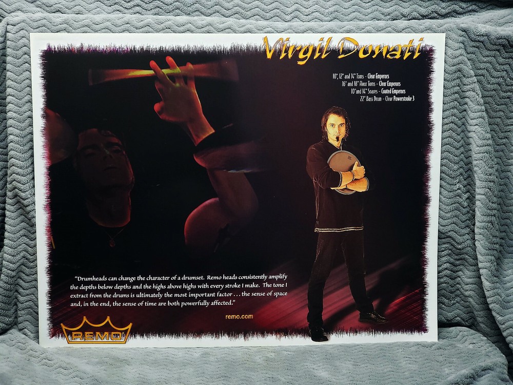 Virgil Donati Remo Drumheads Promo Poster