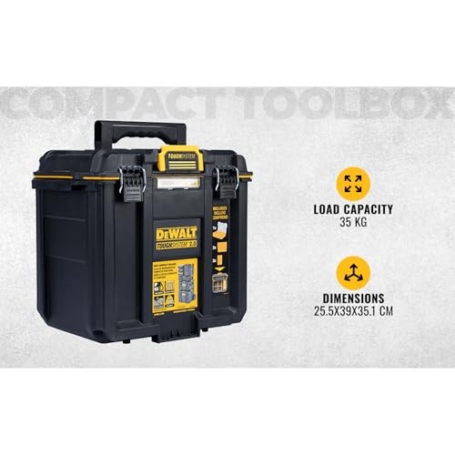 DEWALT TOUGHSYSTEM 2.0 Compact and Durable Deep Toolbox with Removable