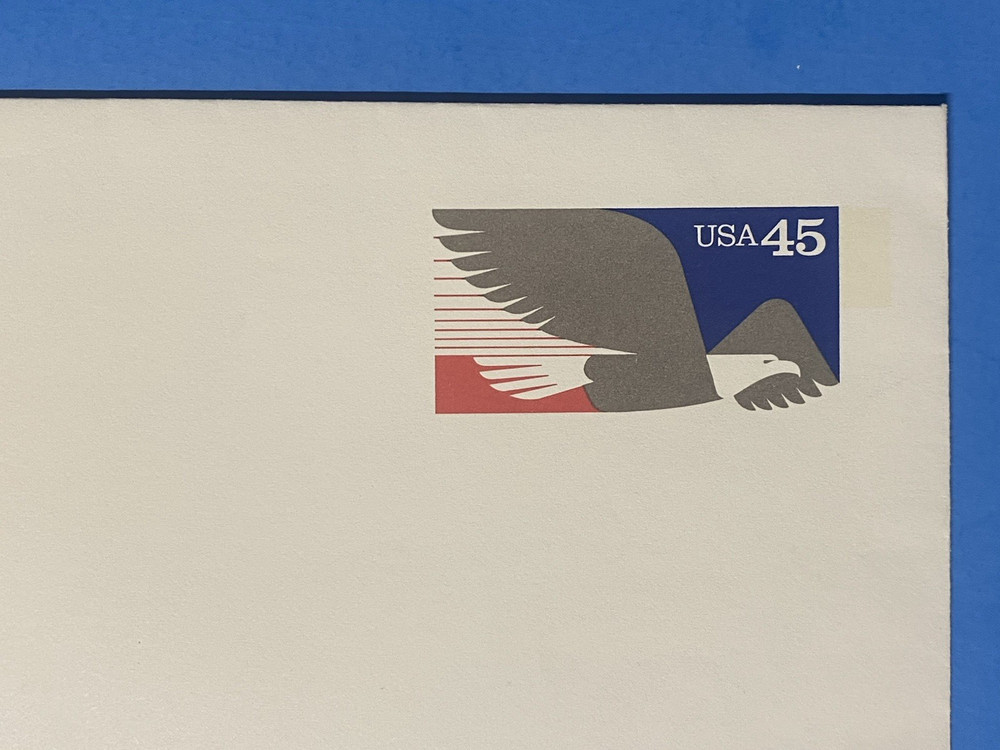 UC63 AIRMAIL ENVELOPE 45c EAGLE IN FLIGHT