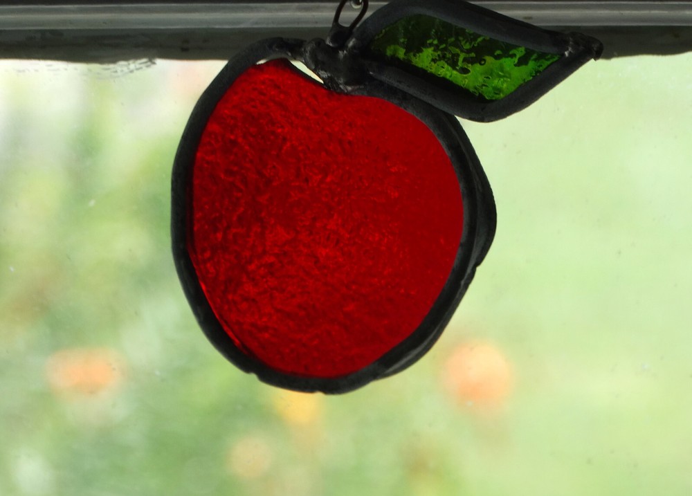 Stained Glass Apple Red Fruit