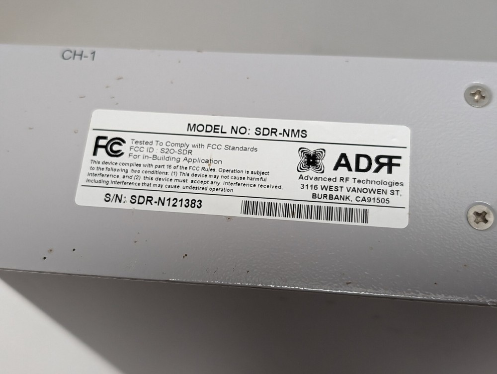 Advanced RF Technologies ADRF SDR-NMS (USED).