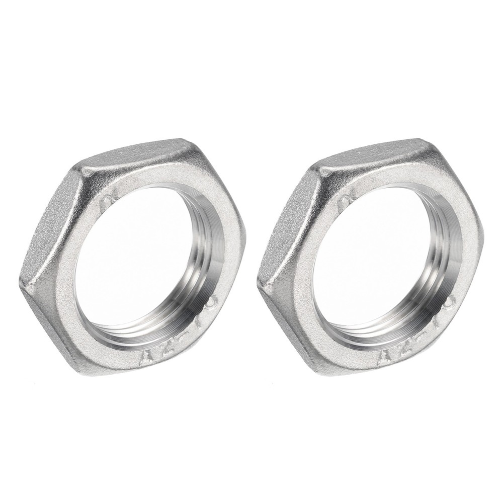 2 Pcs Cast Pipe Fitting Hex Locknut Nut G 3/4" Female Thread (DN20)