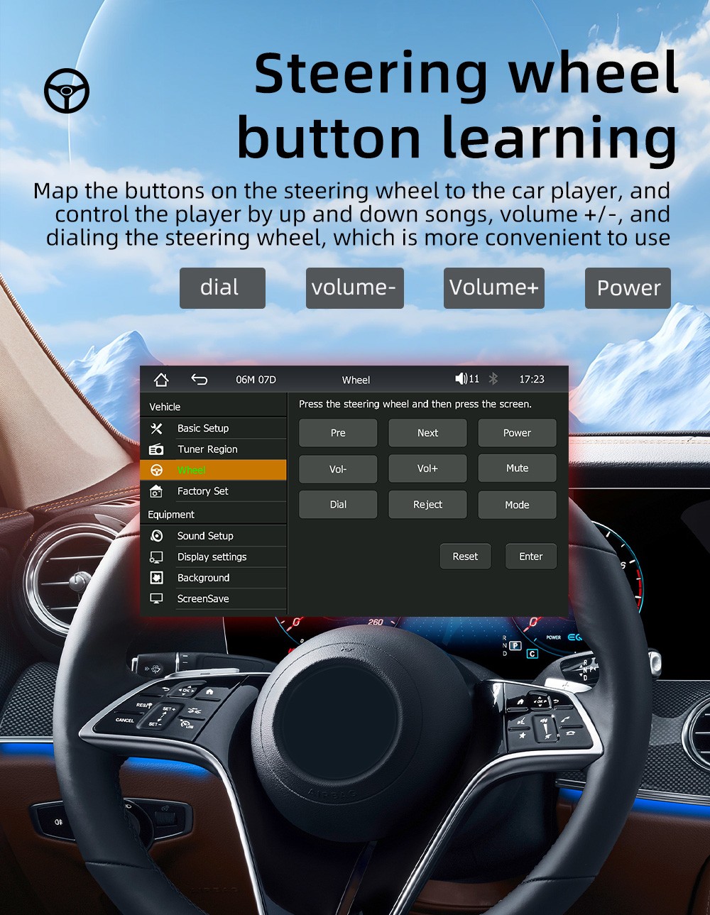 Double 7" 2Din Touch Screen Car Stereo Bluetooth Radio Apple/Android Carplay GPS