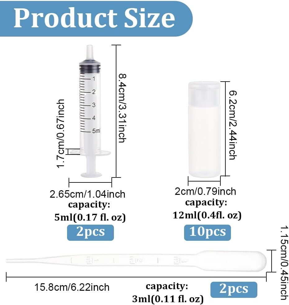 10 Pack 12ml Small Plastic Flip Cap Sample Bottle Empty Refillable Travel Bottle