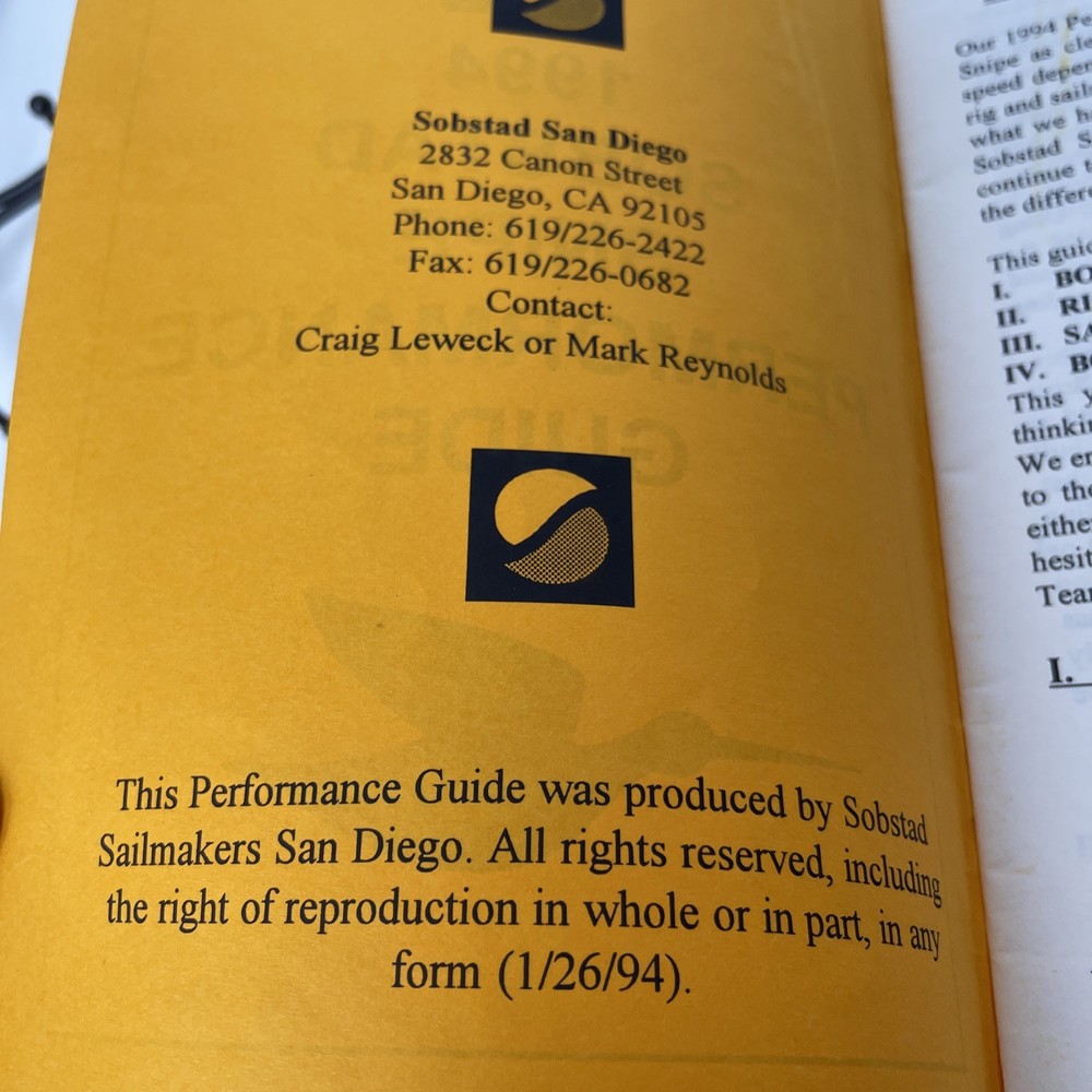 1994 Sobstad Snipe Performance Guide