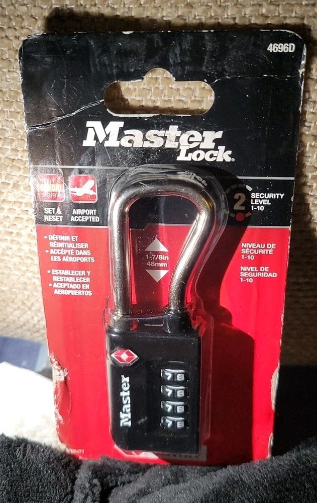Master Lock Padlock Set & Reset Airport Accepted 4696D