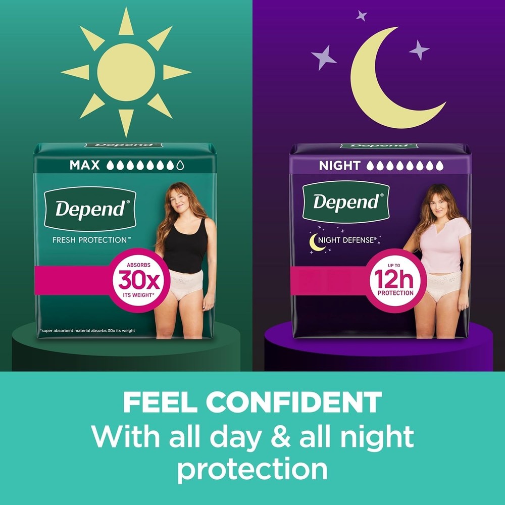 Depend Fresh Protection Maximum Absorbency Diapers - Extra-Large Blush 26 Count