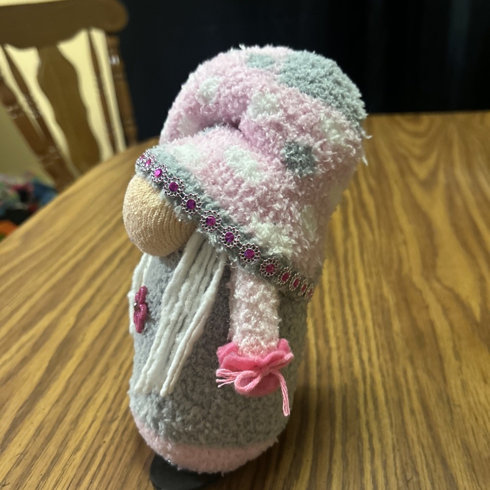 Handmade Pink And Gray Gnome ￼