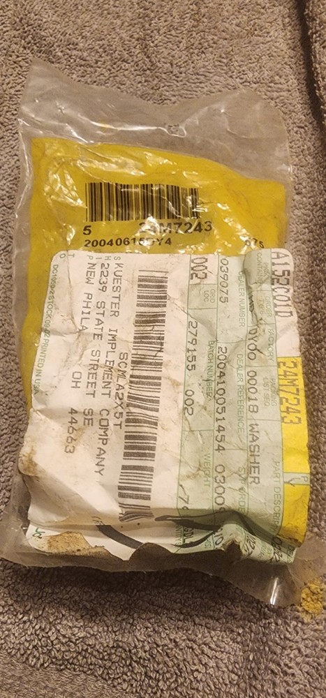john deere 24M7243 washers 5 pack nos