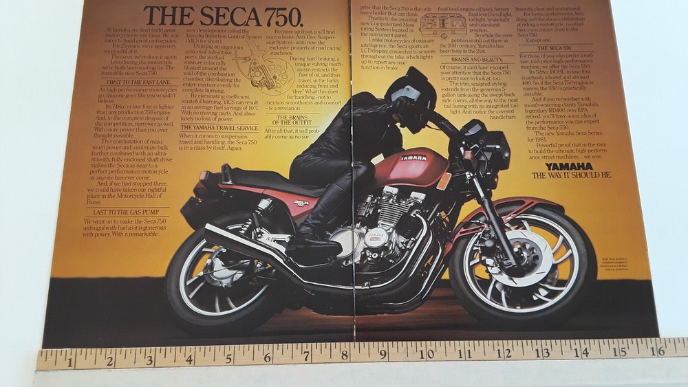 YAMAHA SECA 750 ORIGINAL 2 PAGE 1981 AD