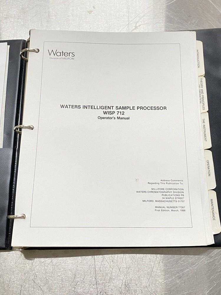 Waters WISP 712 Waters Intelligent Sample Processor - Users Guide / Manual
