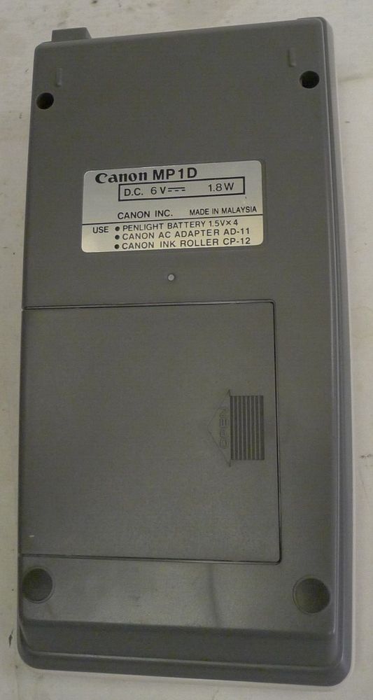 Canon MP1D Palm Printer Calculator - Print Error