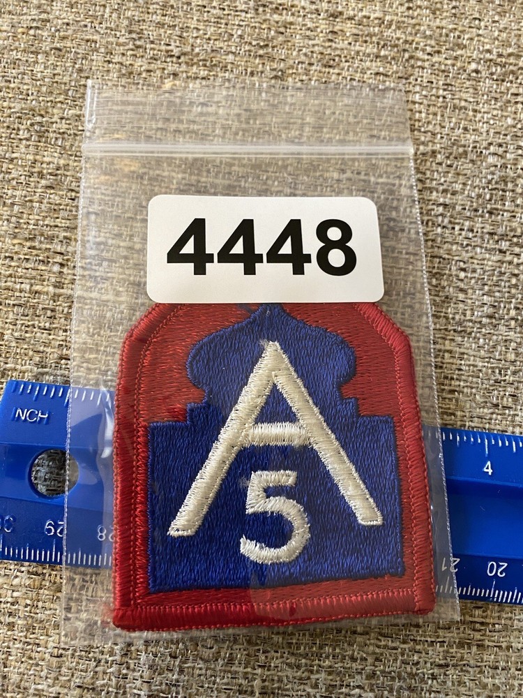 US Army 5th Army Patch Red White Blue A INV4448