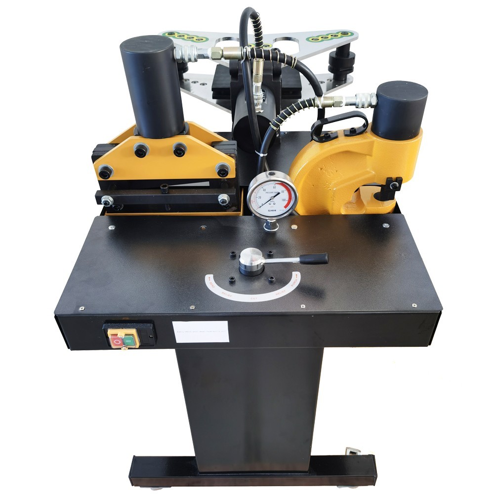 110V Multi-functional 4 in 1 Electric Hydraulic Busbar Processing Machine 750W