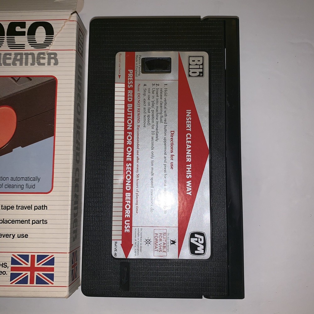 Vcr Head Cleaner Video Cleaner Bib Vhs Cleaner E11