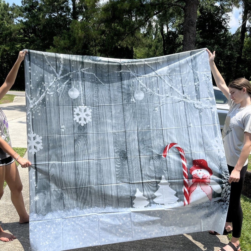 6x6 Plastic Christmas Backdrop
