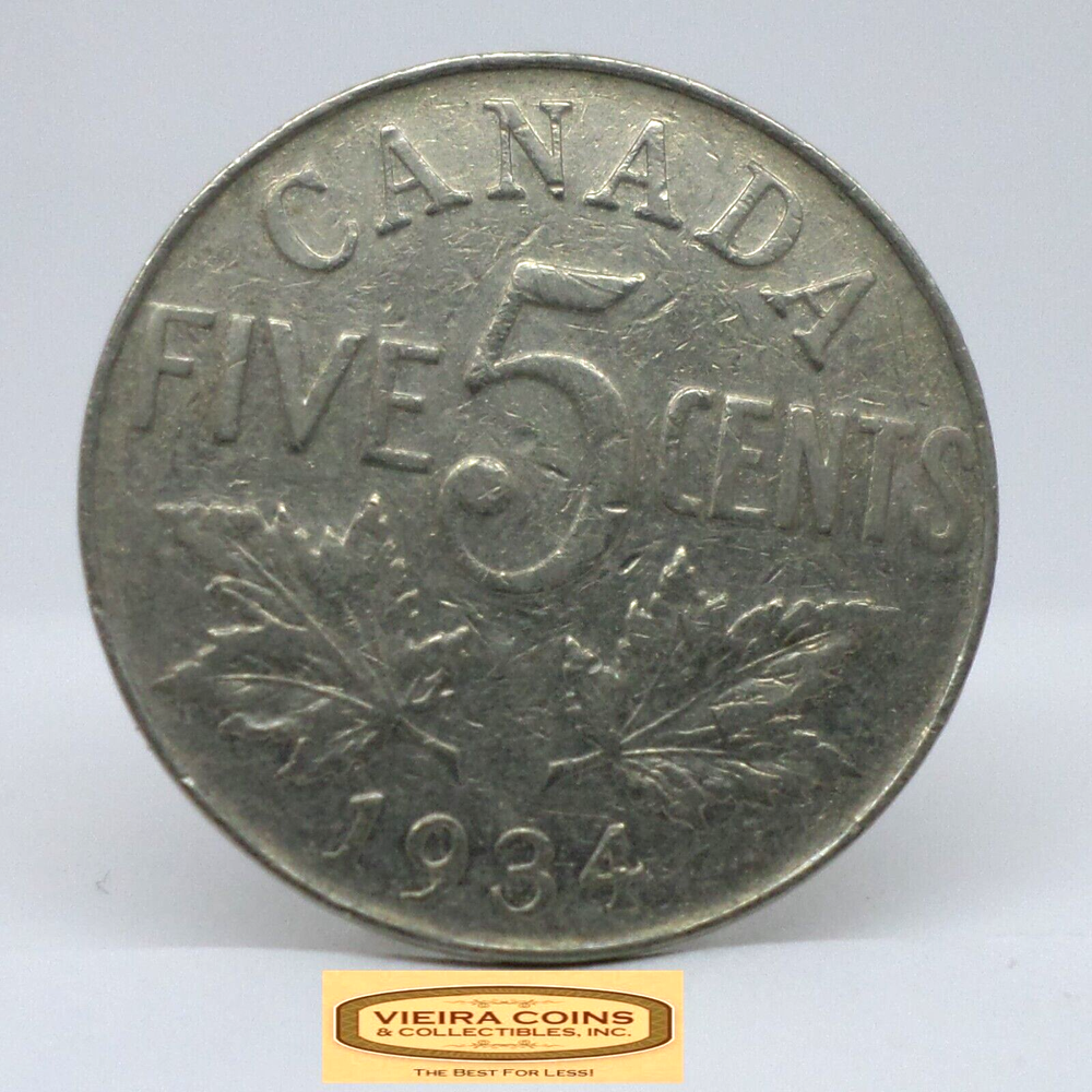 1934 Canada 5 Cents - #C35578NQ