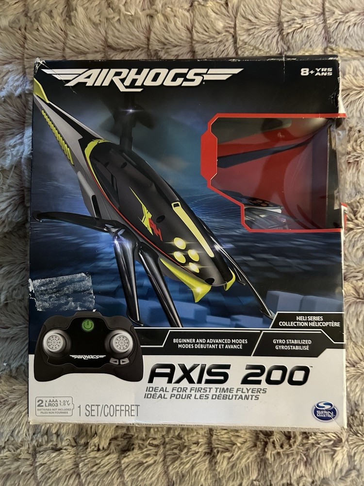 Sealed Spin Master Air Hogs Axis 200 R/C Helicopter, Beginner Advanced Modes 8+