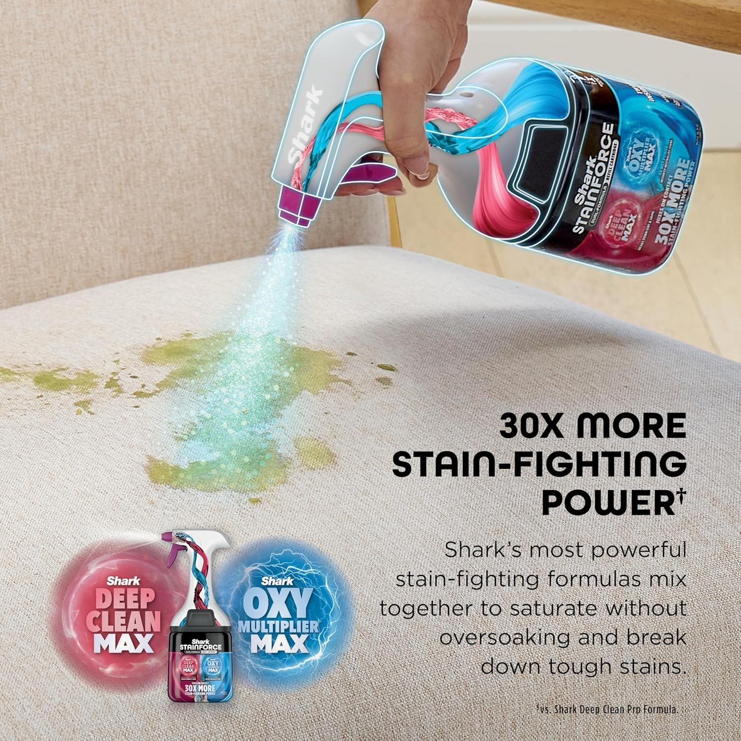 Shark StainForce Cordless Portable Spot, Stain, & Odor Remover System for Carpet