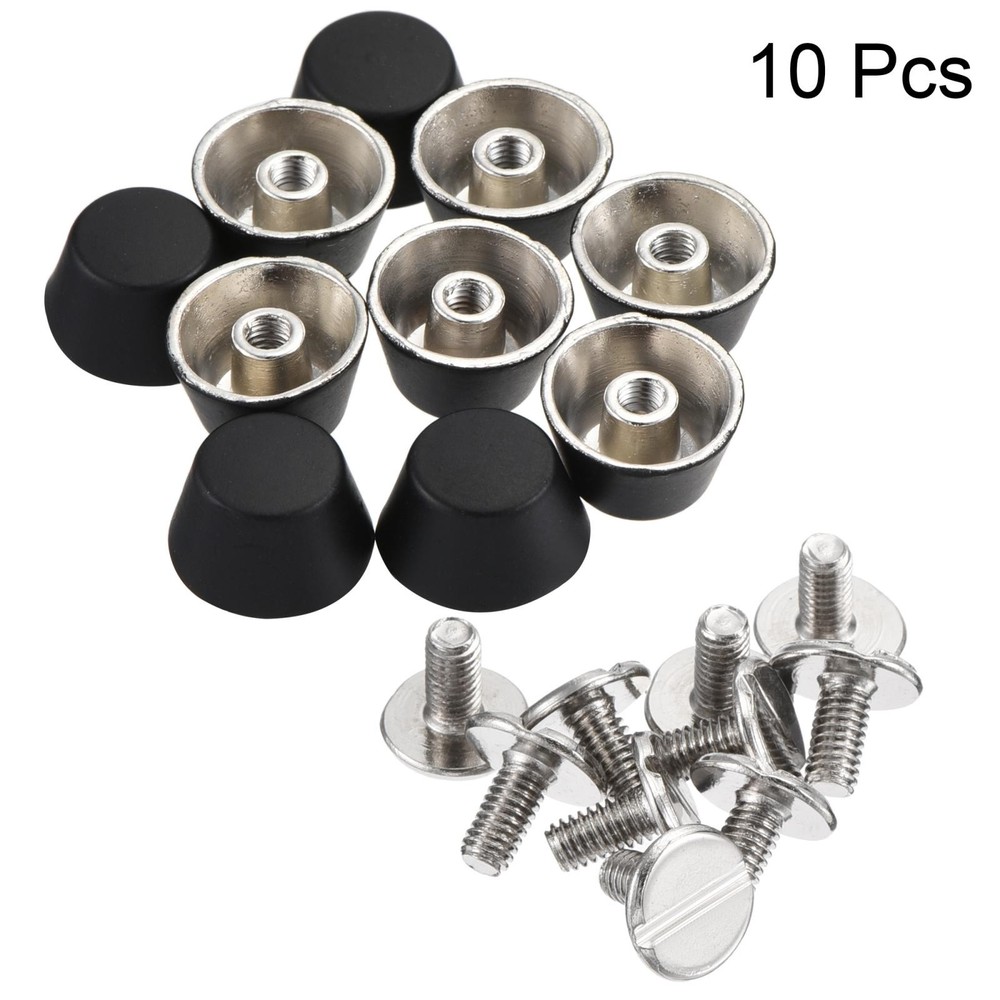 12x7mm Rivet Studs Screw Back Flat Cable Feet Stud Matte Tip 10pcs