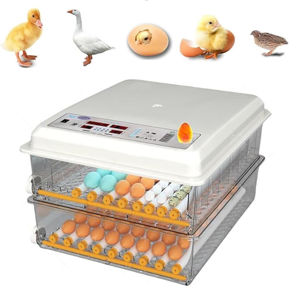 Incubators for Hatching Eggs 120, Chicken Egg Incubator with Automatic Egg Turni