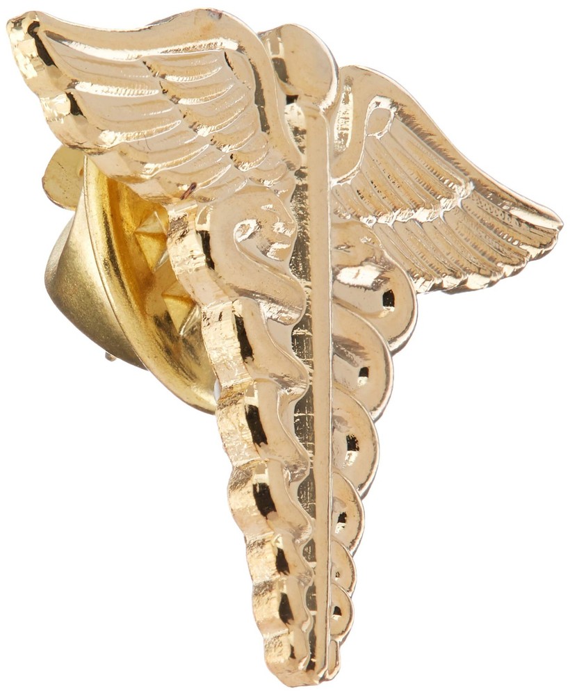 EagleEmblems P64047 PIN-Army,Medic,Caduceus (GLD) (Mini) (3/4'')