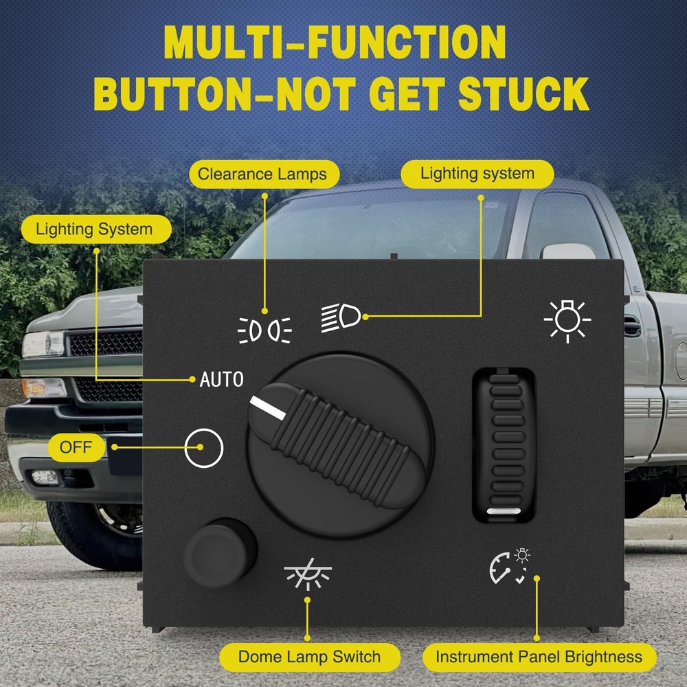 Nilight Headlight Dimmer Switch Compatible with Chevy/GMC/Cadillac 2003-2006
