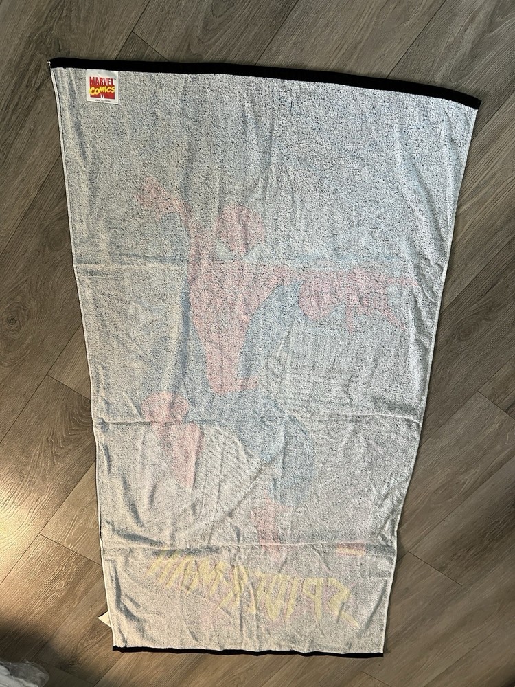 Vintage Spiderman Beach Towel Marvel Comics