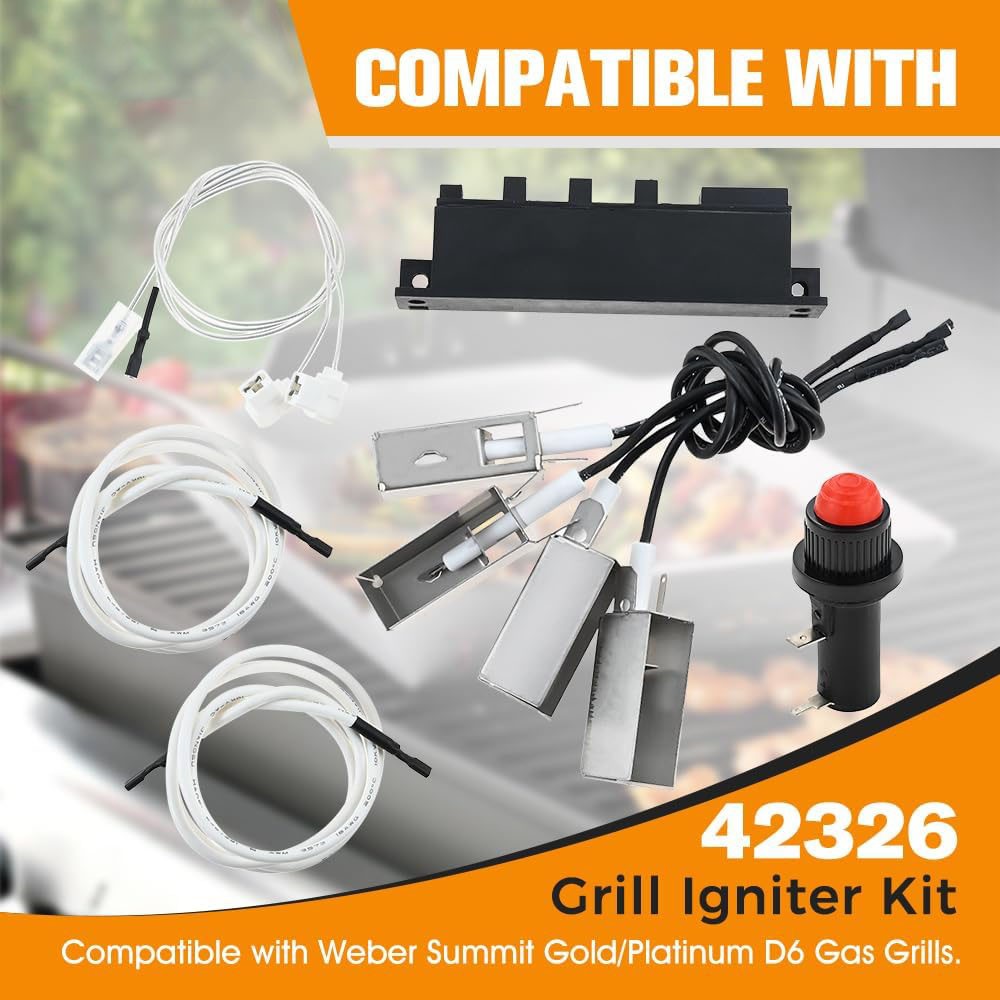 42326 Grill Igniter Kit Replacement for Weber Summit D6 Grills