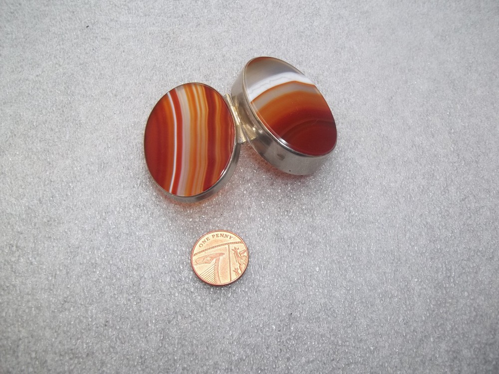 Vintage Silver & Agate Box