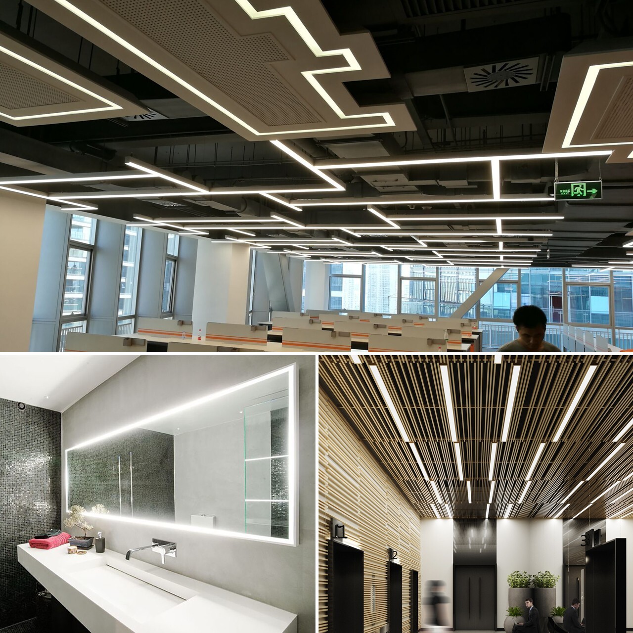 6 Pack LED T5 Integrated Single Fixture 4FT 20W LED Shop Ceiling Lights Clear