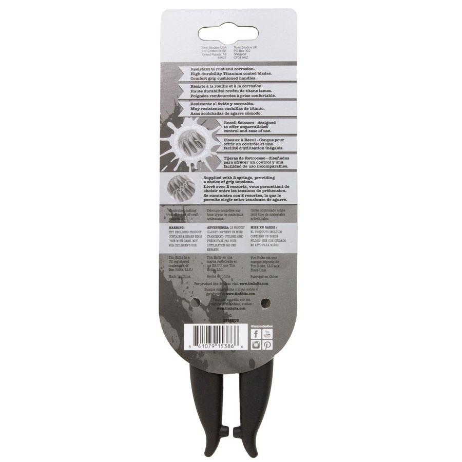 Tim Holtz Mini Recoil Snips-Black