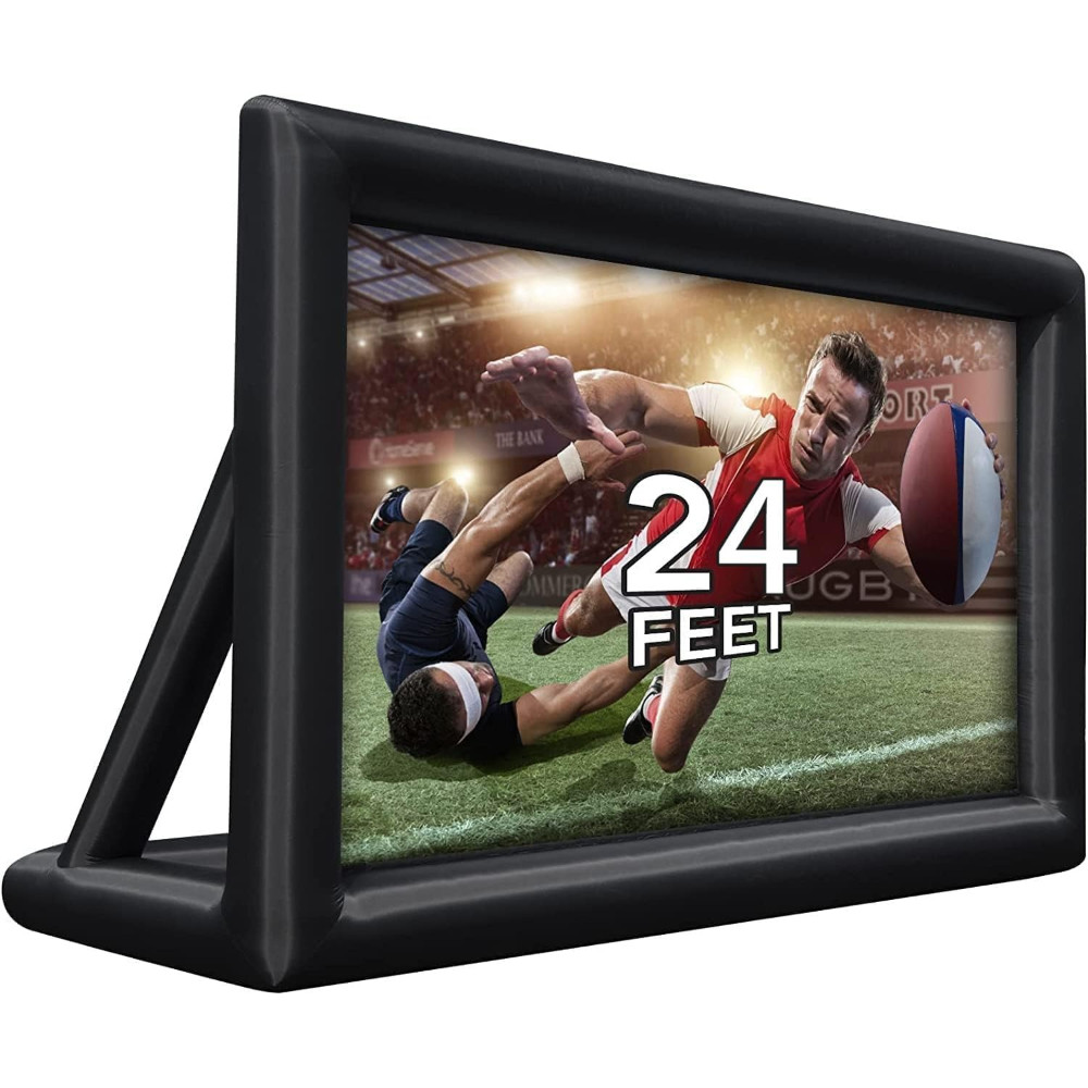 24ft Blow Up Projector Screen: Front/Rear Projection, Includes Blower & Stakes