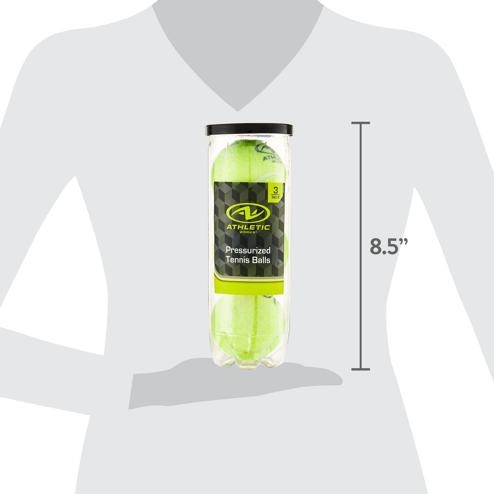 Athletic Works Pressurized Tennis Balls, 3-Pack, All Court Use New & sealed