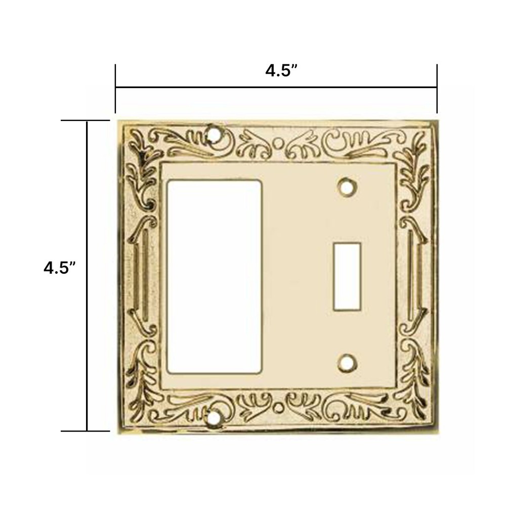 Victorian Switch Plate GFI Toggle PVD Solid Brass | Renovator's Supply