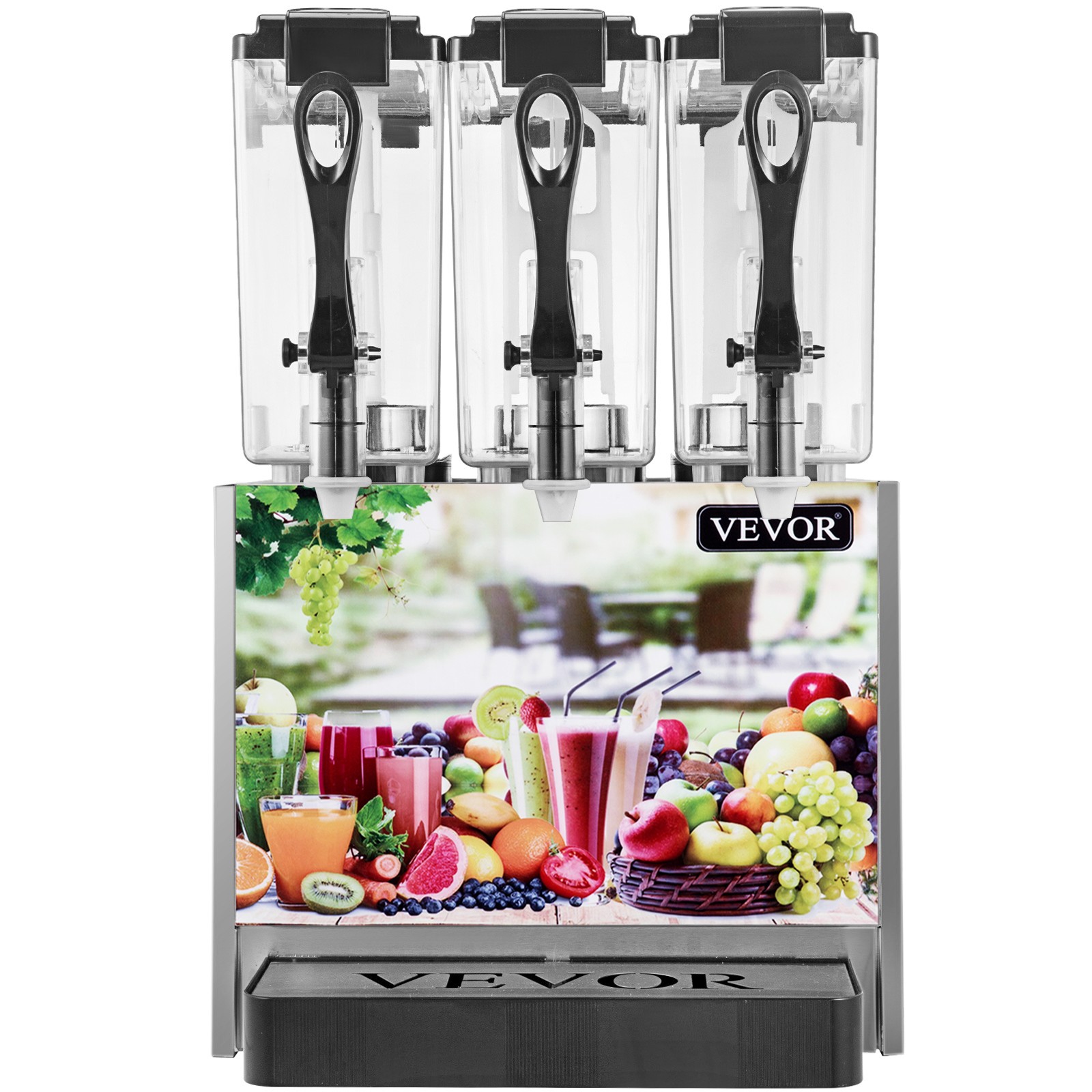 VEVOR 12Lx3 Commercial Beverage Dispensers Cold and Hot Juice Dispenser 9.5 Gal