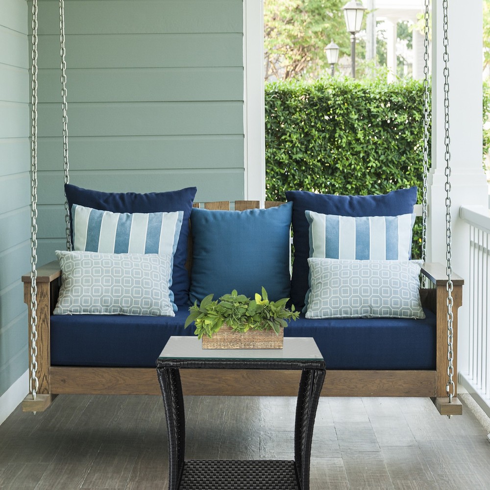 Outdoor Patio Wicker Side Table, Square End Table Bistro Coffee Table