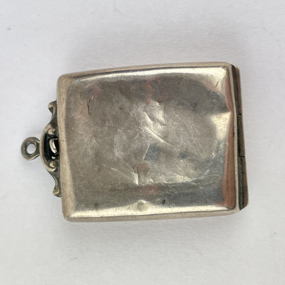 Antique Solid Silver Stamp Case Albert Ernest Jenkins 1913