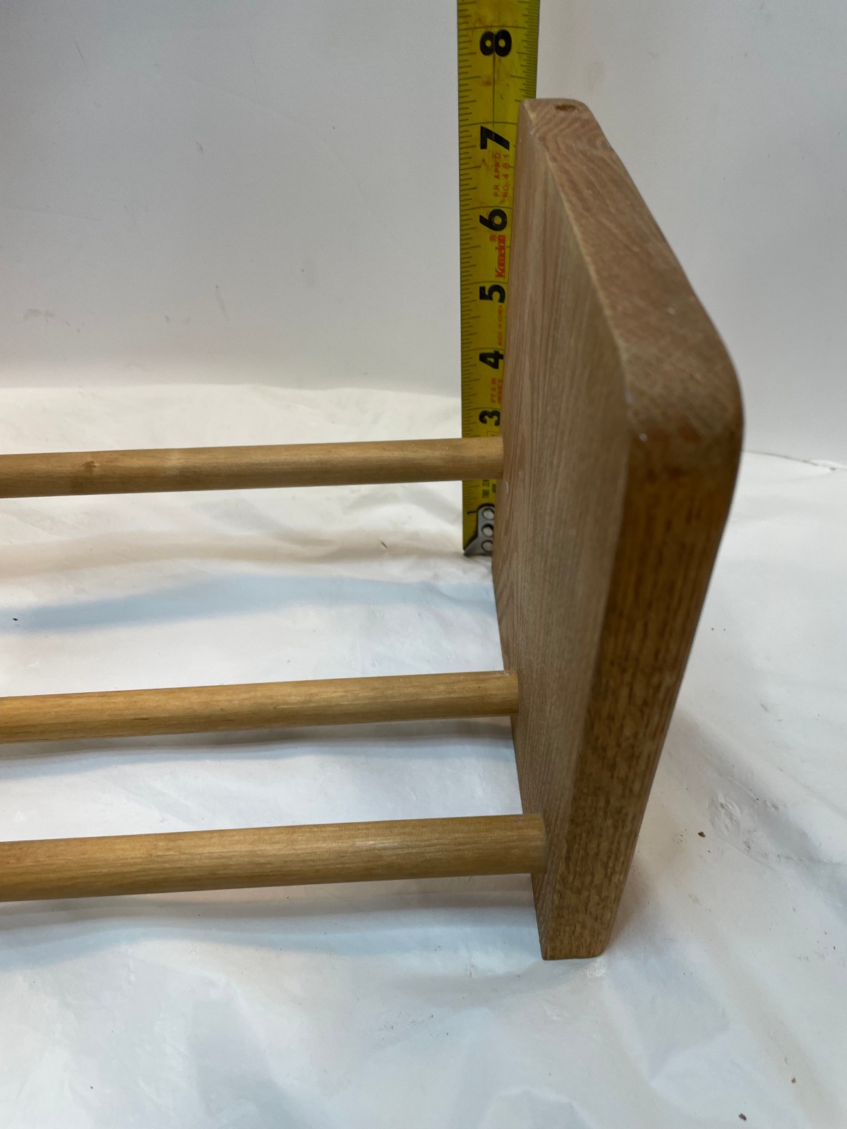 Vintage Wooden Tabletop Book Rack Stand Trough Desktop Organizer Shelf 18.75"