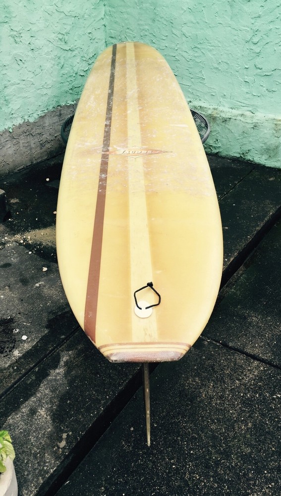 Vintage 1960s Hap Jacobs Longboard Surfboard 9' 5"