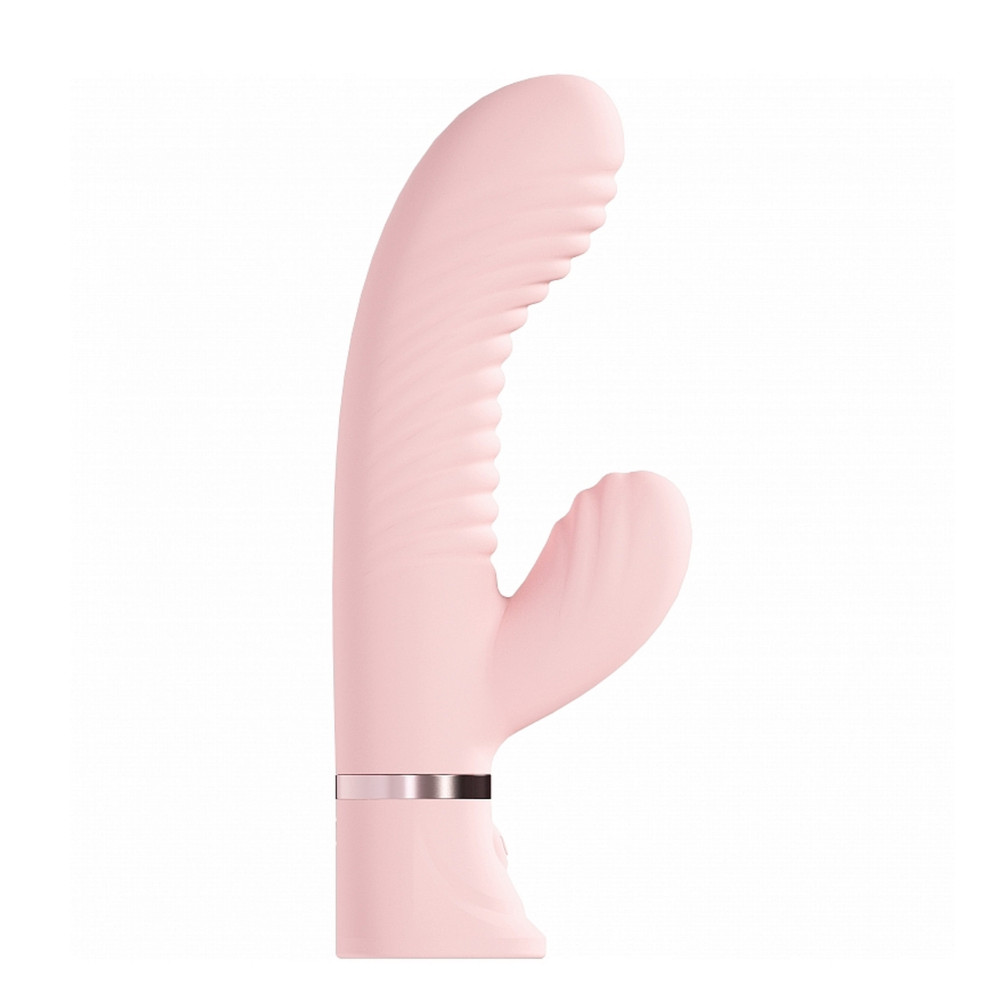 Ribbed Multi-Function Rabbit Vibrator G-spot Clitoris Silicone Stimulator