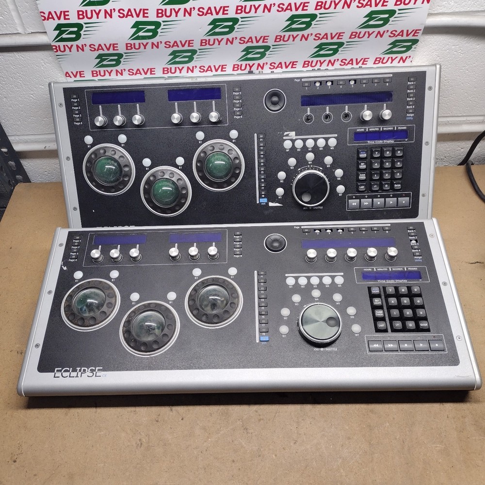 Lot of 2 - JL Cooper Eclipse CX - No Power Cords -Missing Dials/Knobs- For Parts