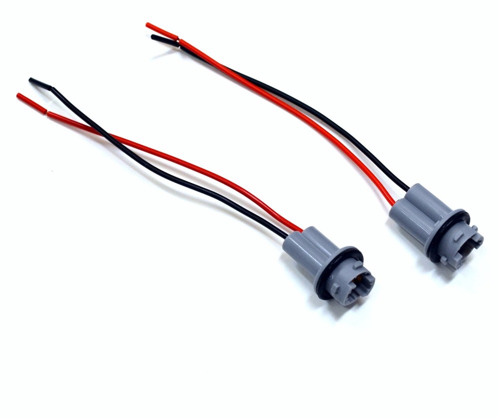 Universal Pigtail Wire Female Socket 194 T10 PGS Interior Step Door Light Plug E