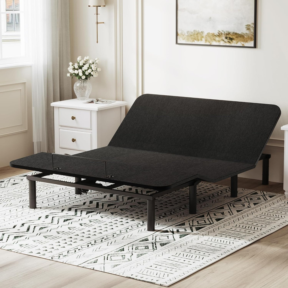 FLEXISPOT S2E Adjustable Bed Frame Base Queen,One-Person Transport and Assembly,
