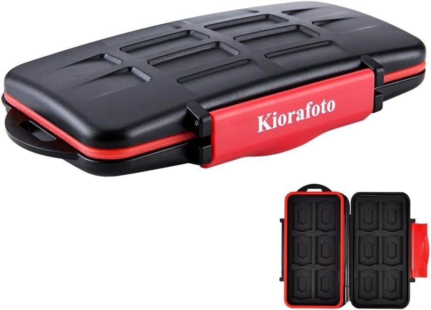 Durable Anti-Shock Memory Card Protector Case for 12 SD & 12 Micro SD Cards