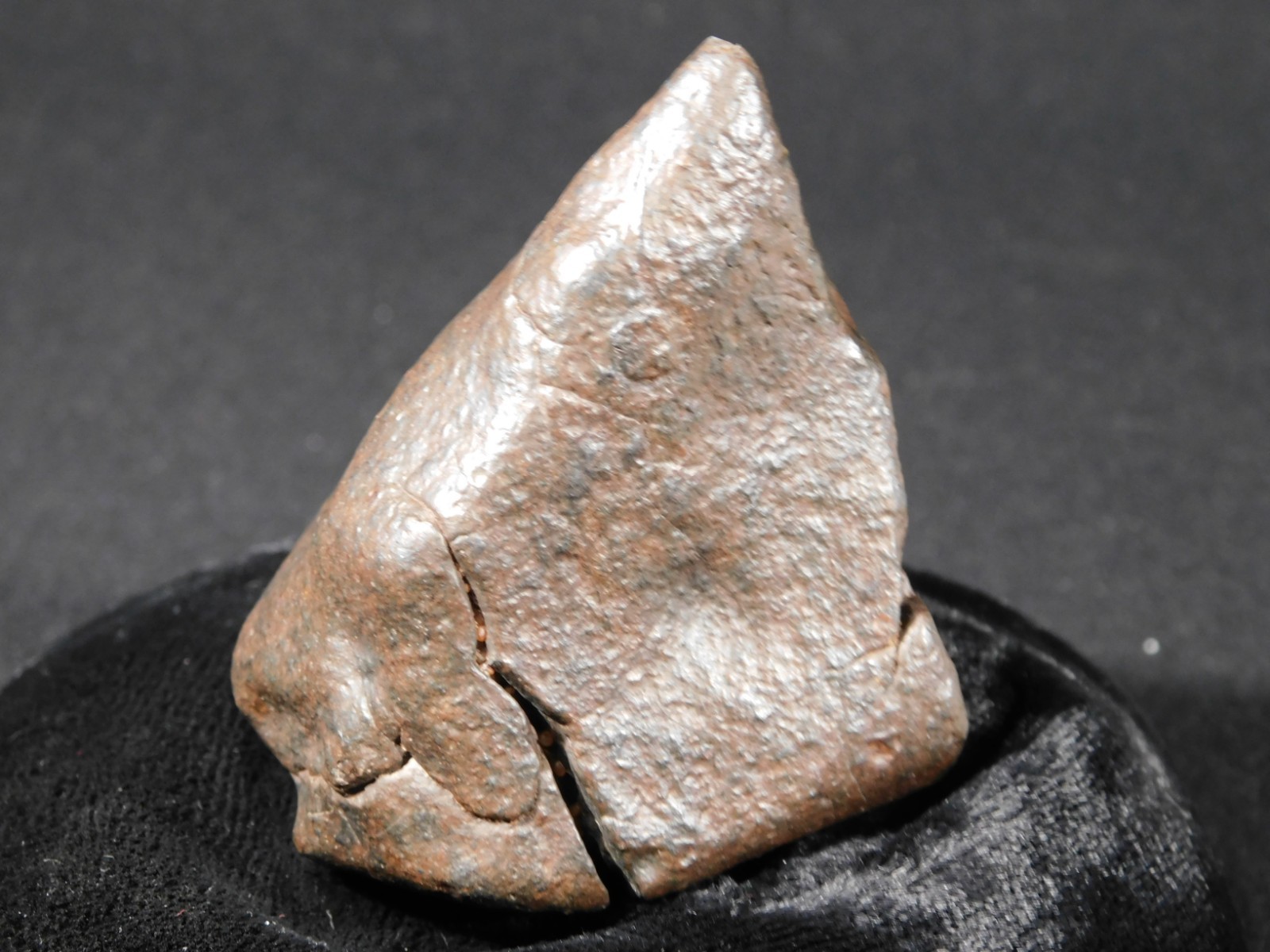 Larger! Stony METEORITE with DARK Fusion Crust and REGMAGLYPTS Libya 251gr