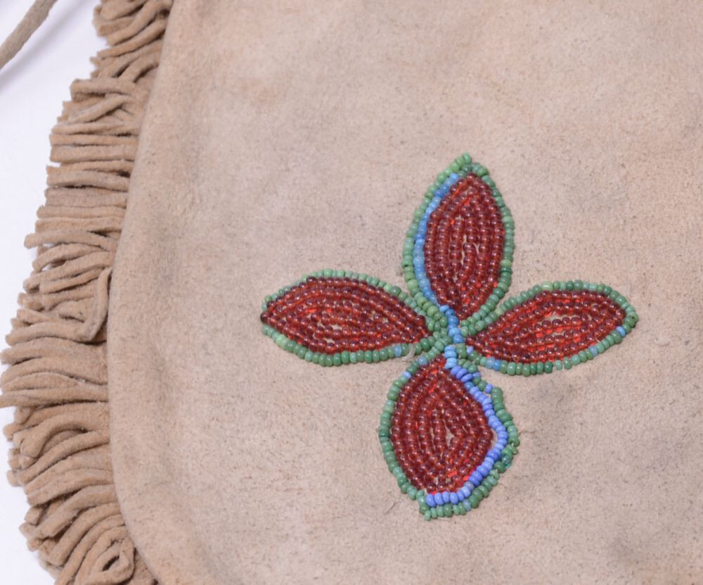 Antique Cree Beaded bag