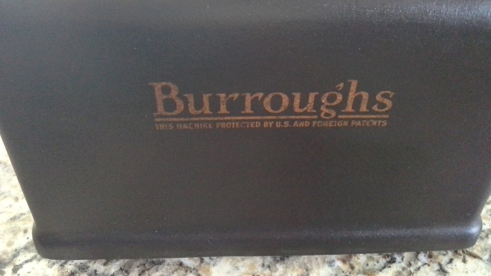 Burroughs Portable Green Top Adding Machine VINTAGE