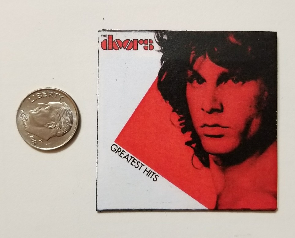 Miniature record album Barbie Gi Joe 1/6  playscale Doors Jim Morrison  Greatest